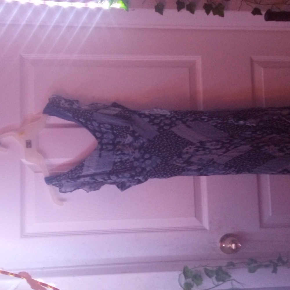 A blue dress